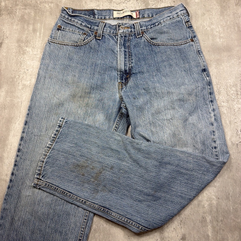 Levis 550 Jeans Mens 32x30 Blue Denim Relaxed Fit Straight Leg Work Tapered USA